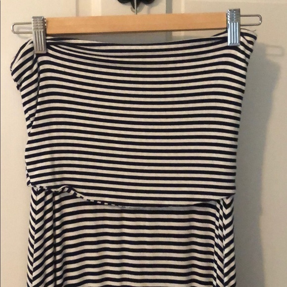 GAP knit tube midi dress navy and white stripe - Picture 6 of 6